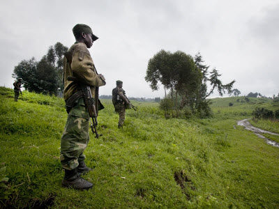 Des soldats congolais au Nord-Kivu le long de la frontire avec le Rwanda.  MONUSCO/Sylvain Liechti